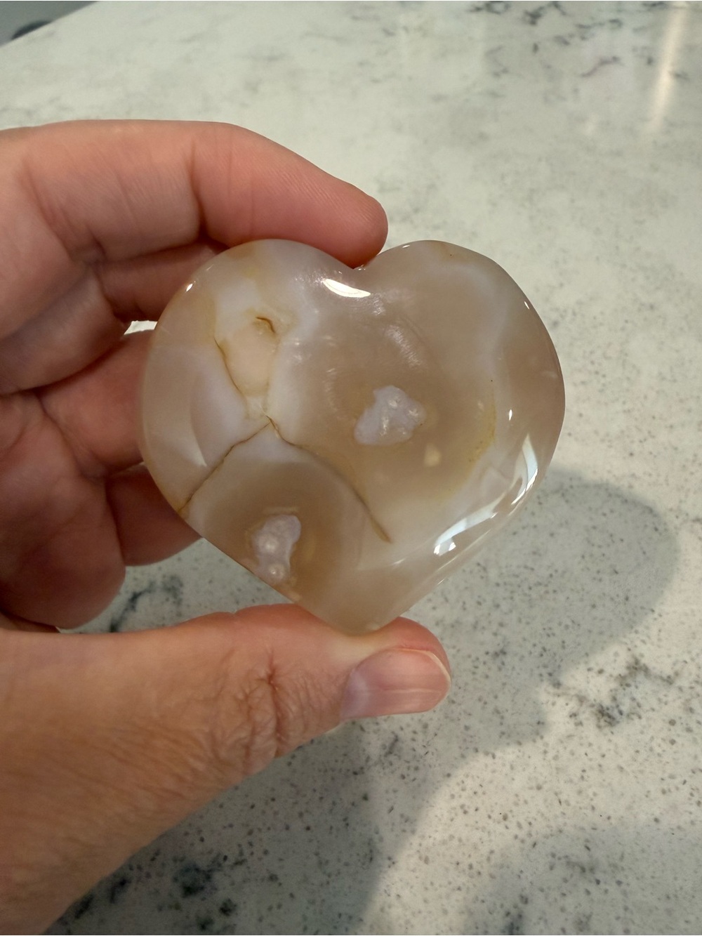 Flower Agate Heart
